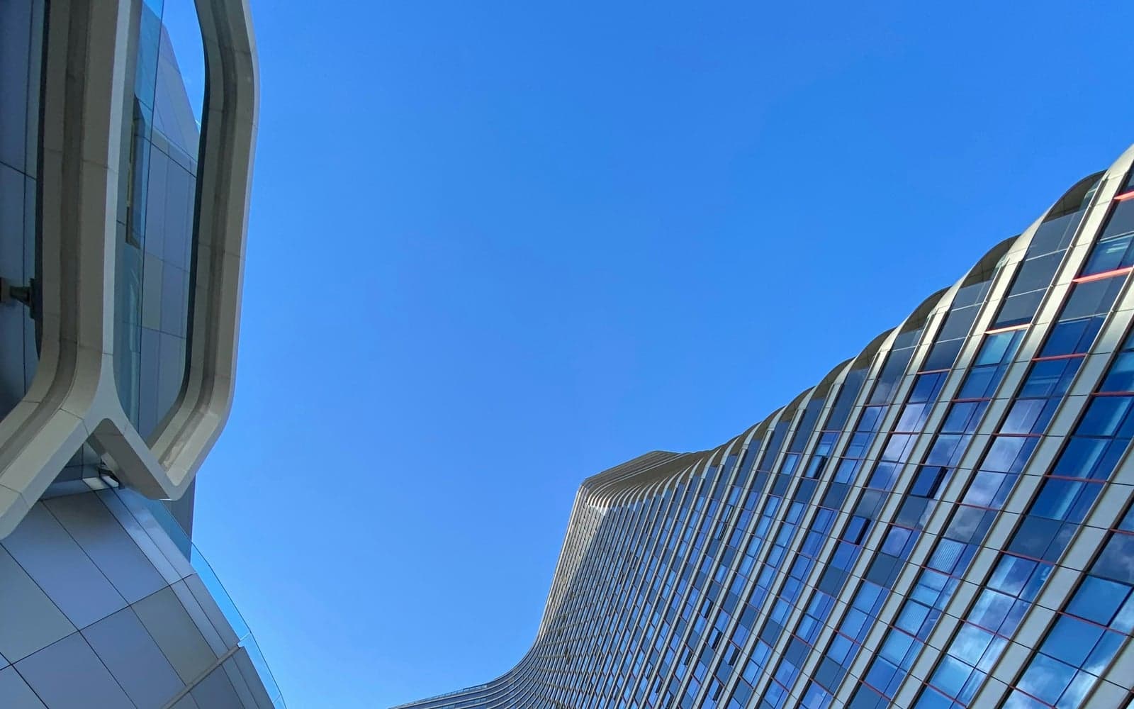 Modern Atasehir towers and blue sky on the Asian side of Istanbul