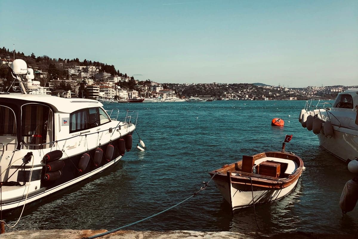 Ferry approaching Besiktas on the Bosphorus